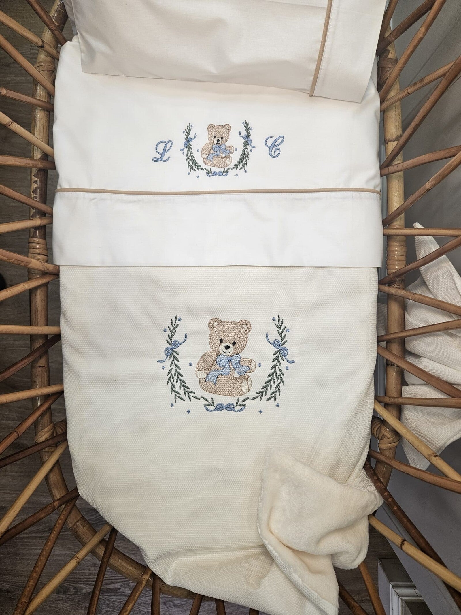 Coordinato carrozzina natalizio in cotone