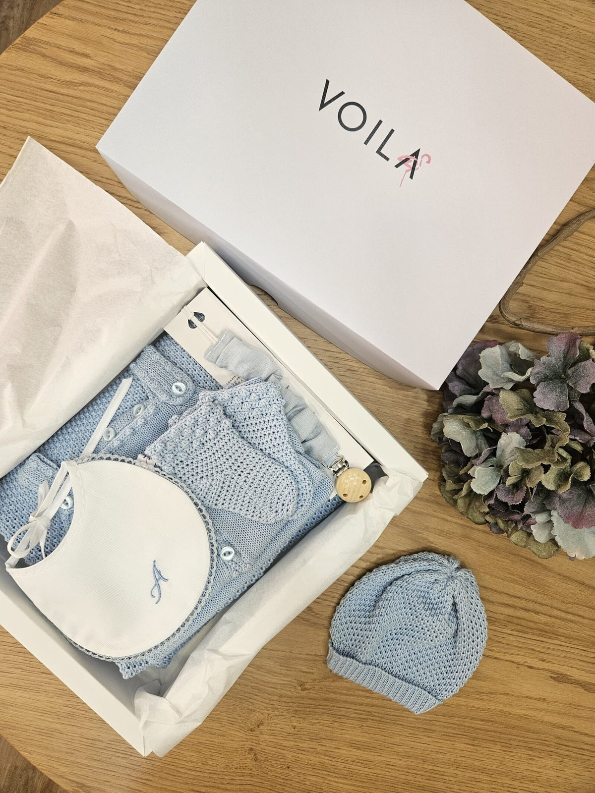 Completo neonato in filo di cotone, Voilà Newborn Little Cloud