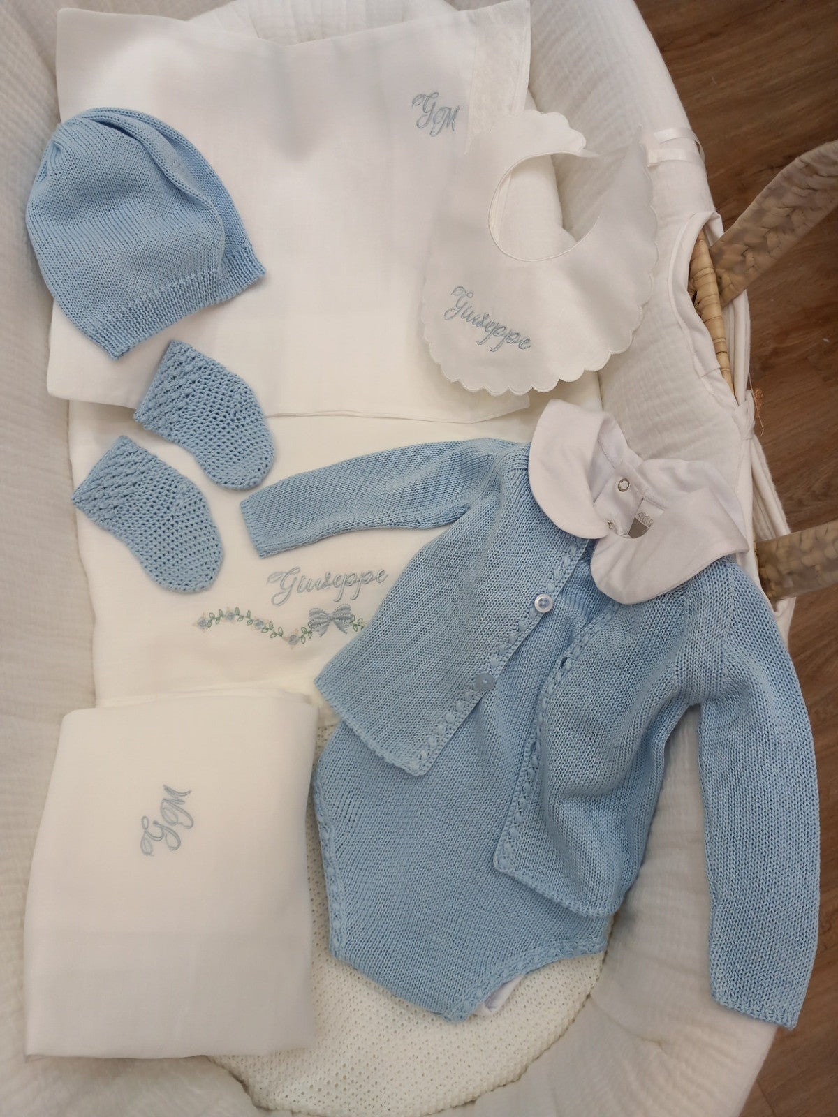 Completo neonato in filo di cotone, Voilà Newborn Little Cloud