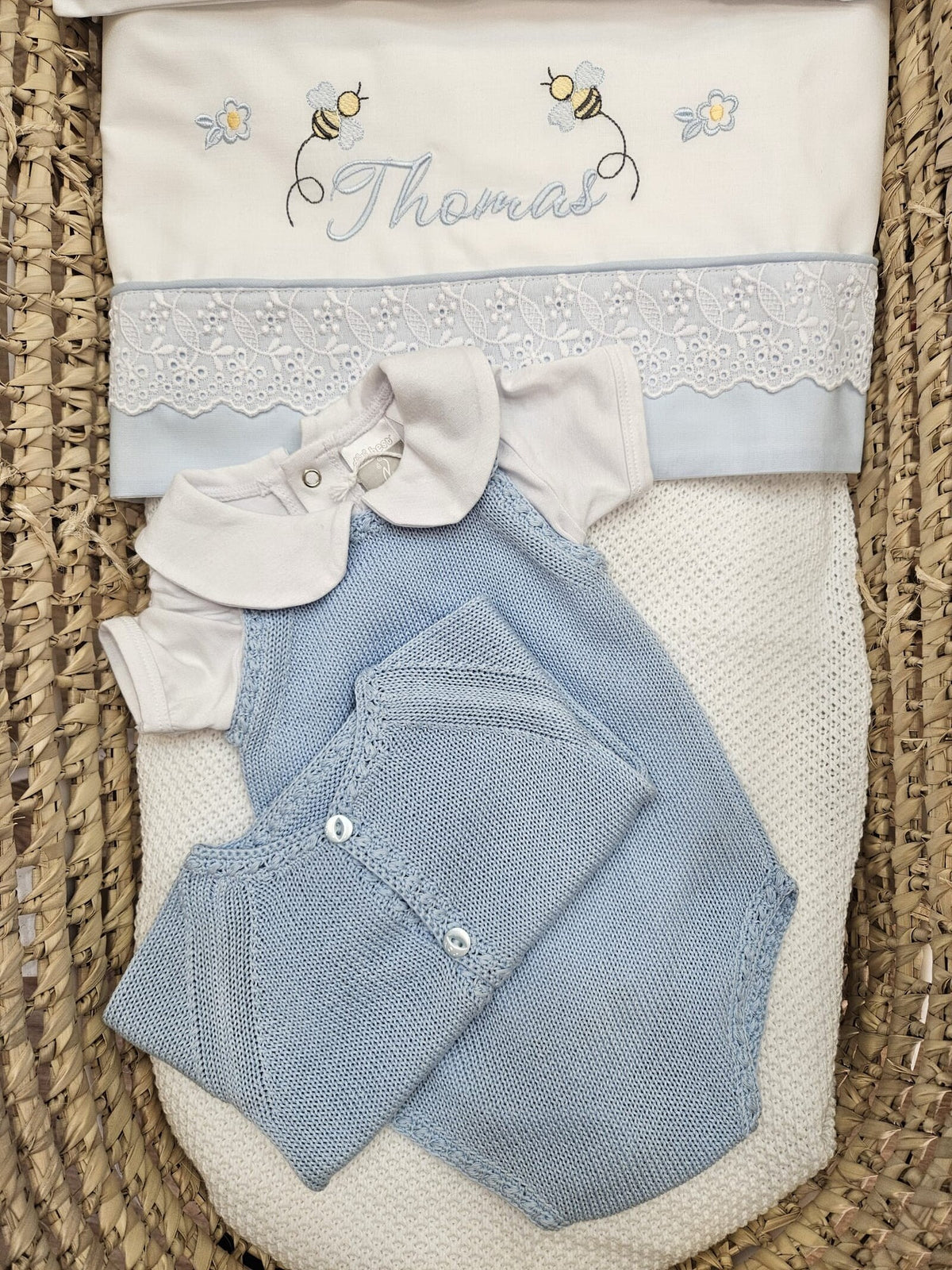 Completo neonato in filo di cotone, Voilà Newborn Little Cloud