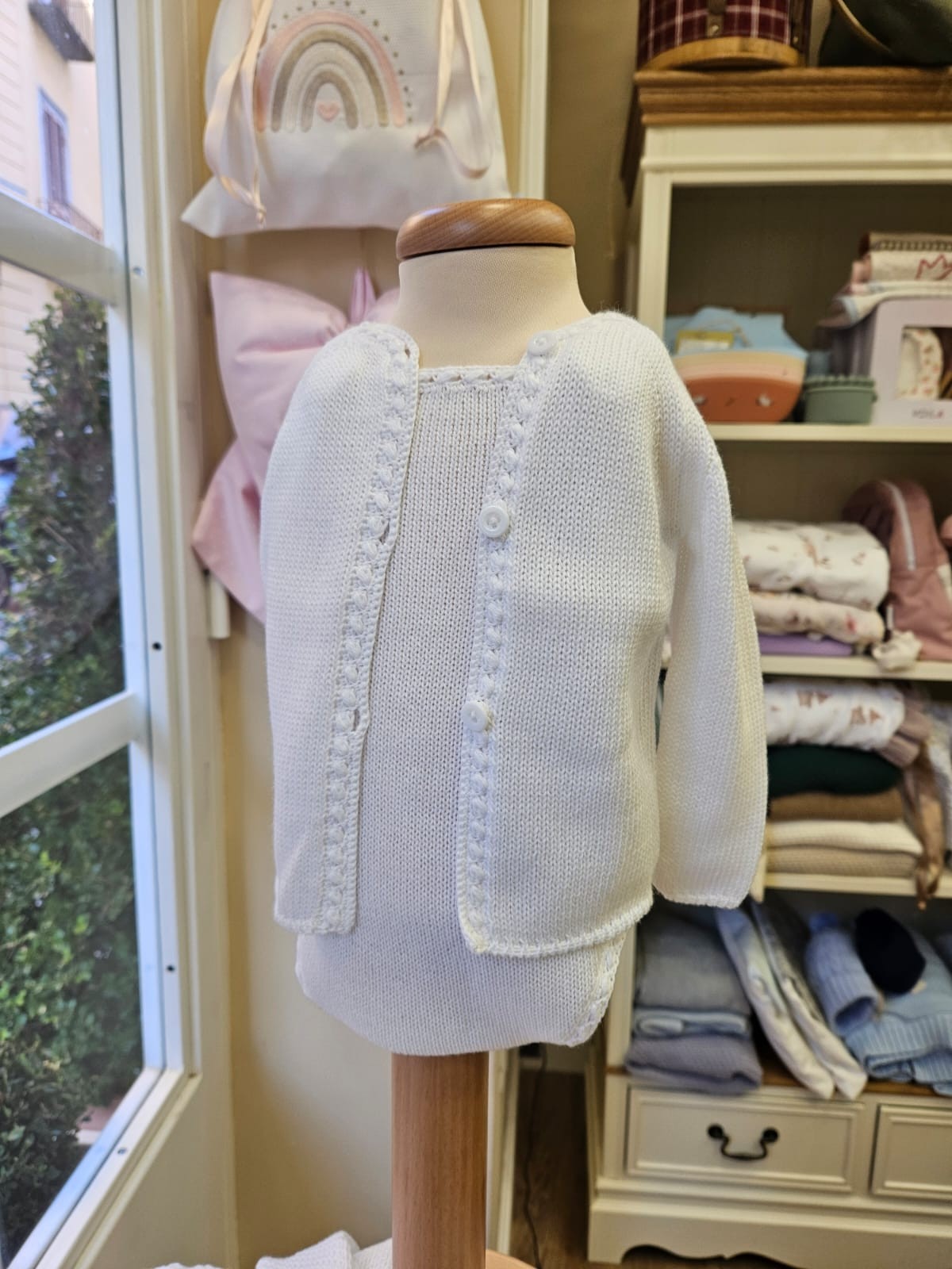 Completo neonato in filo di cotone, Voilà Newborn Little Cloud