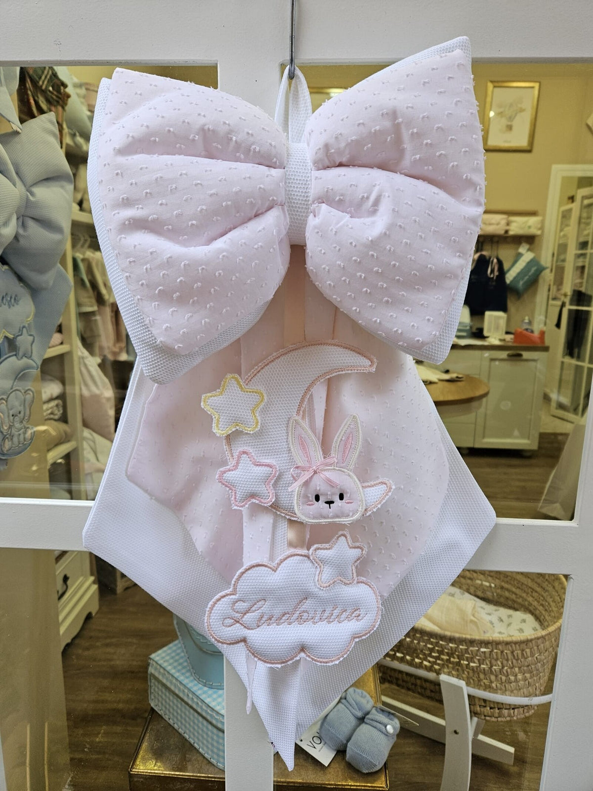 Fiocco Nascita plumetis on the Moon