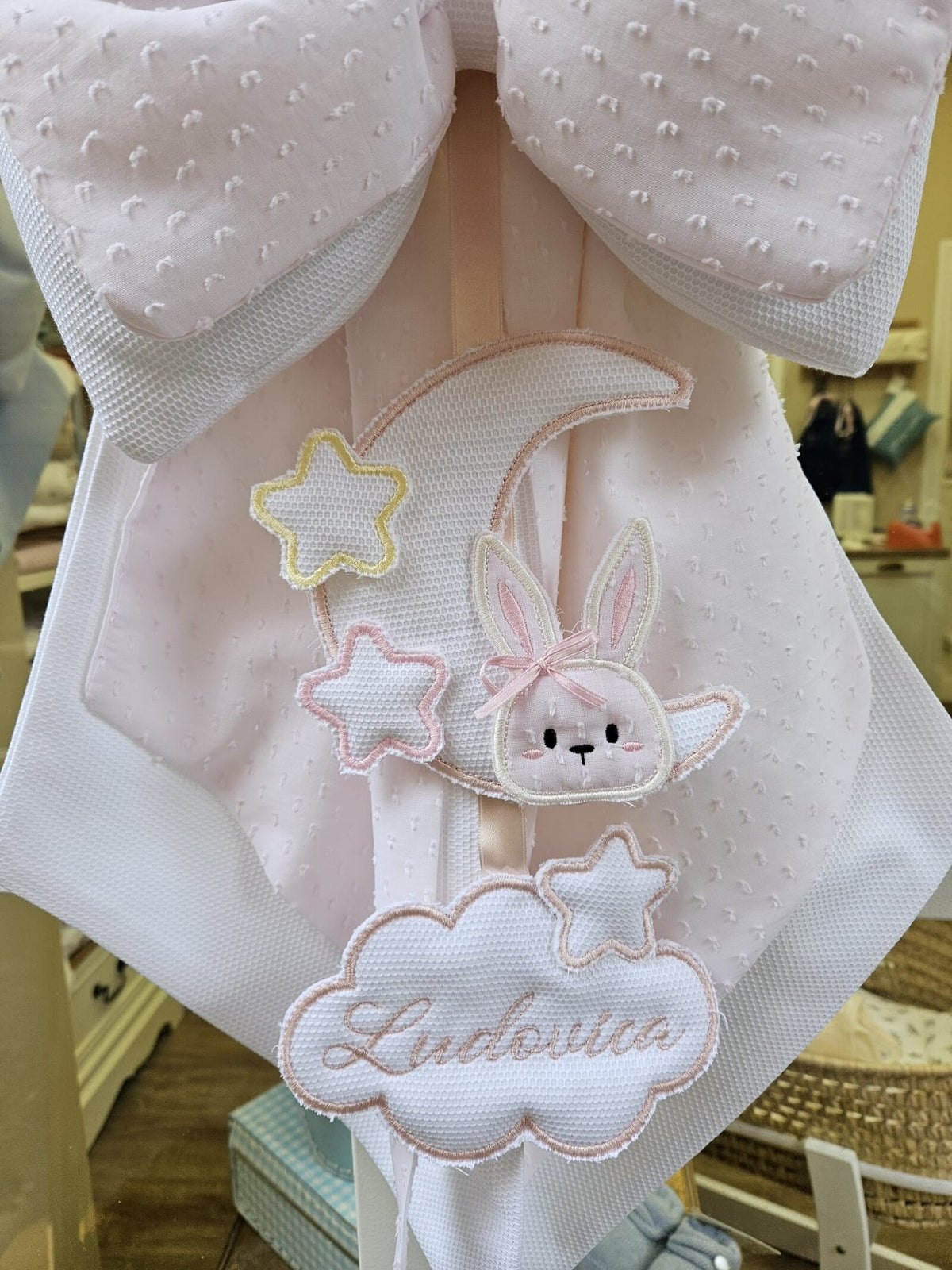 Fiocco Nascita plumetis on the Moon