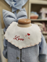 Bavaglino in lino bianco Love