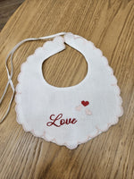 Bavaglino in lino bianco Love