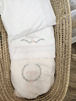 Copertina neonato in plumetis con rouche