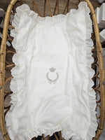 Copertina neonato in plumetis con rouche