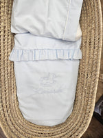 Copertina neonato in plumetis con rouche