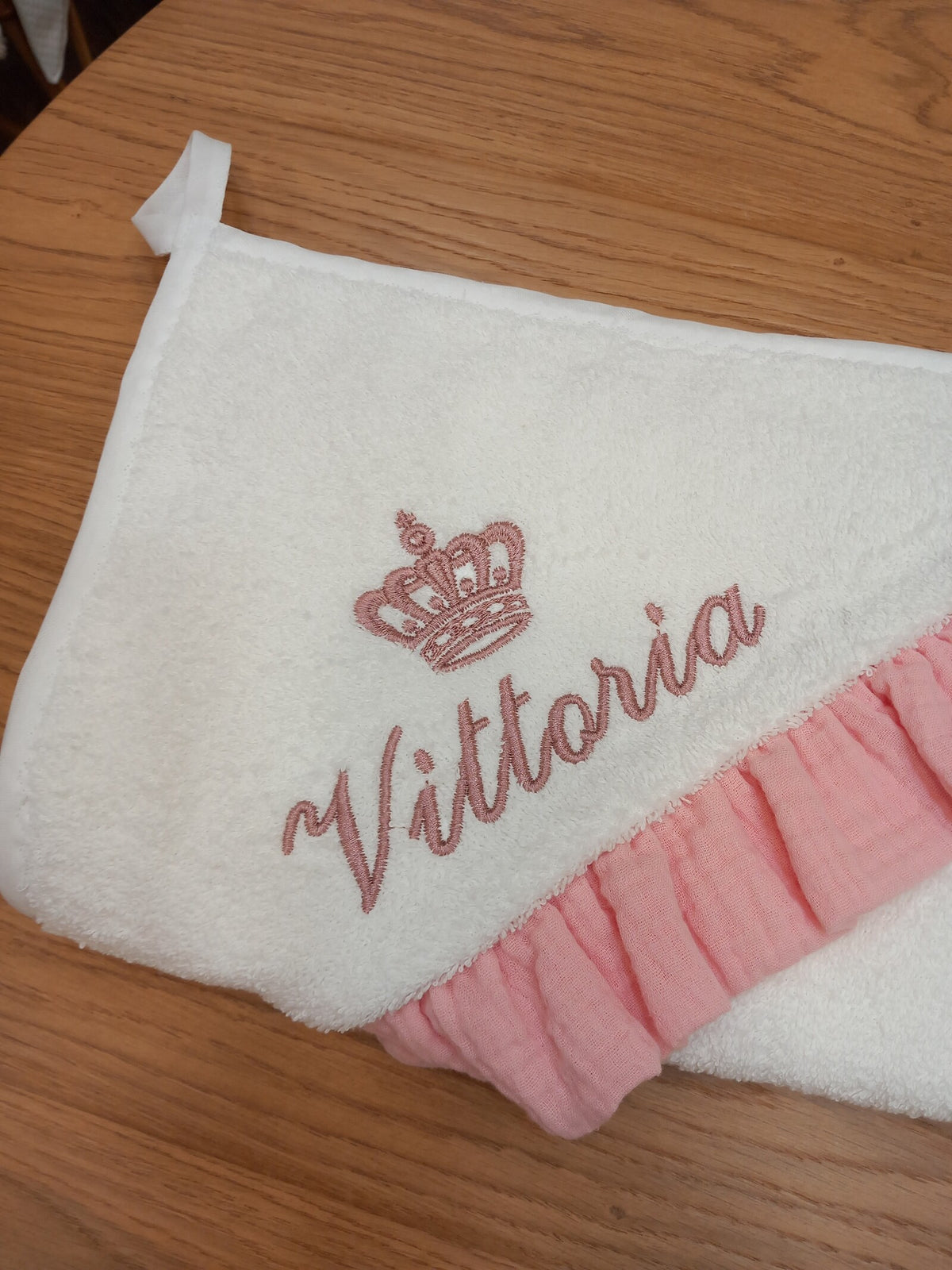 Coordinato bagnetto, accappatoio neonato e telo in spugna di cotone e mussola