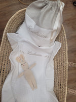 Sacca cambio in piquè di cotone e lino