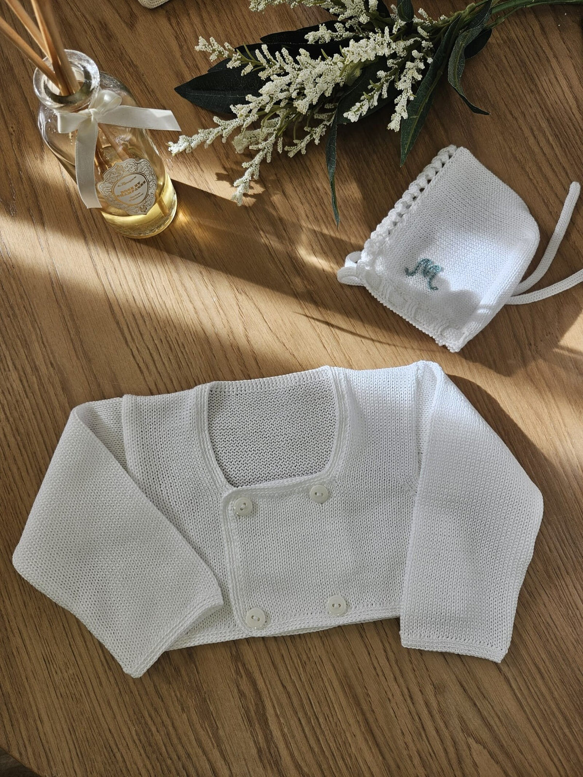 Cuffietta nascita in filo di cotone