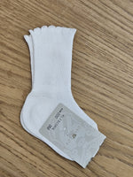 Calzini Neonato bianchi in filo di scozia - Story Loris