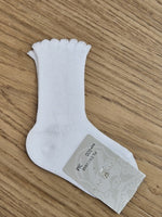 Calzini Neonato bianchi in filo di scozia - Story Loris