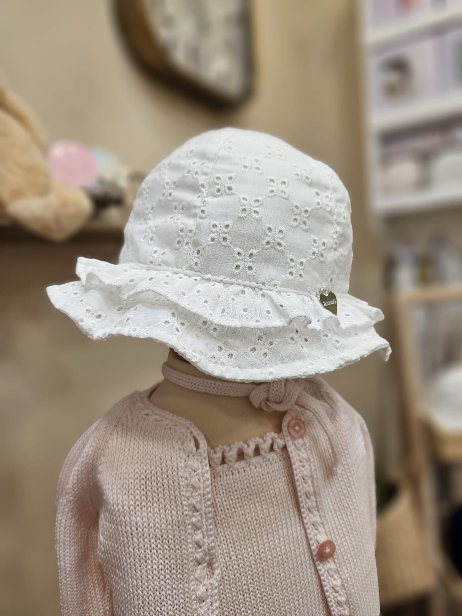 Cappellino per il sole in sangallo - Il Trenino