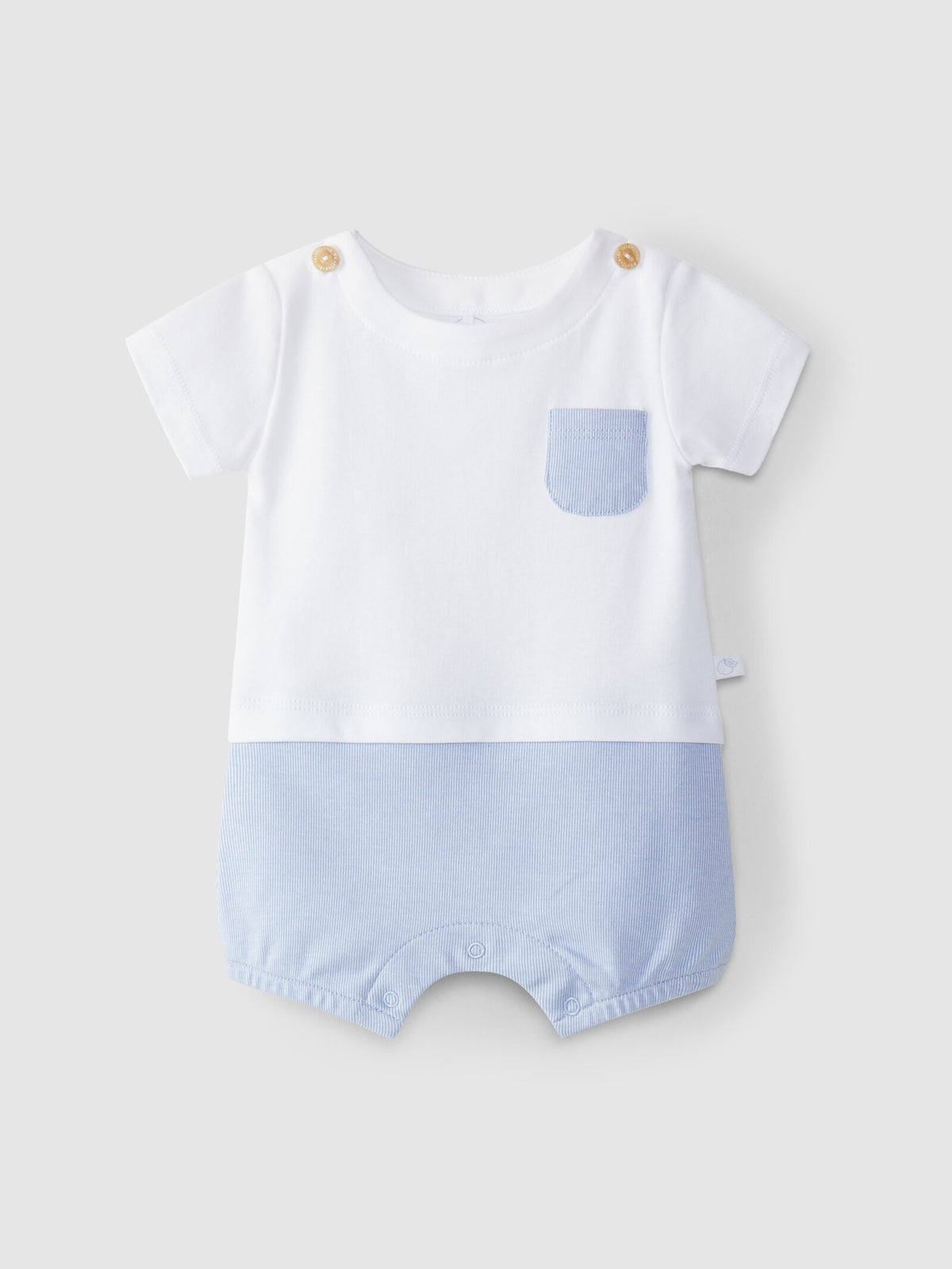 Pagliaccetto neonato mezza manica in cotone