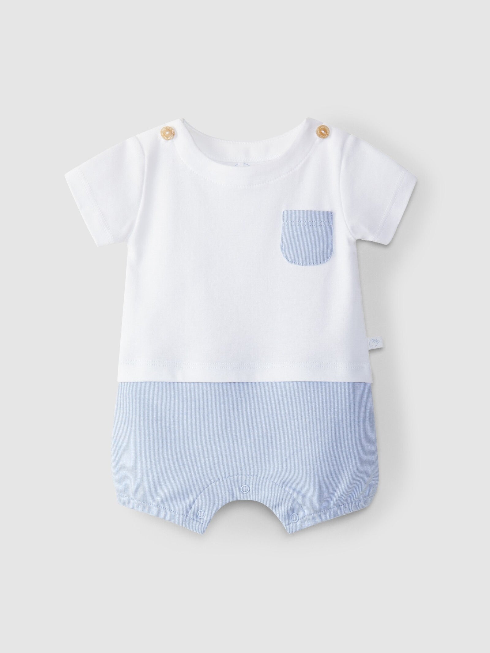 Pagliaccetto neonato mezza manica in cotone