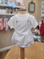 Completo due pezzi in cotone, t-shirt e salopette