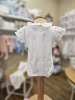 Body mezza manica con colletto a rouche