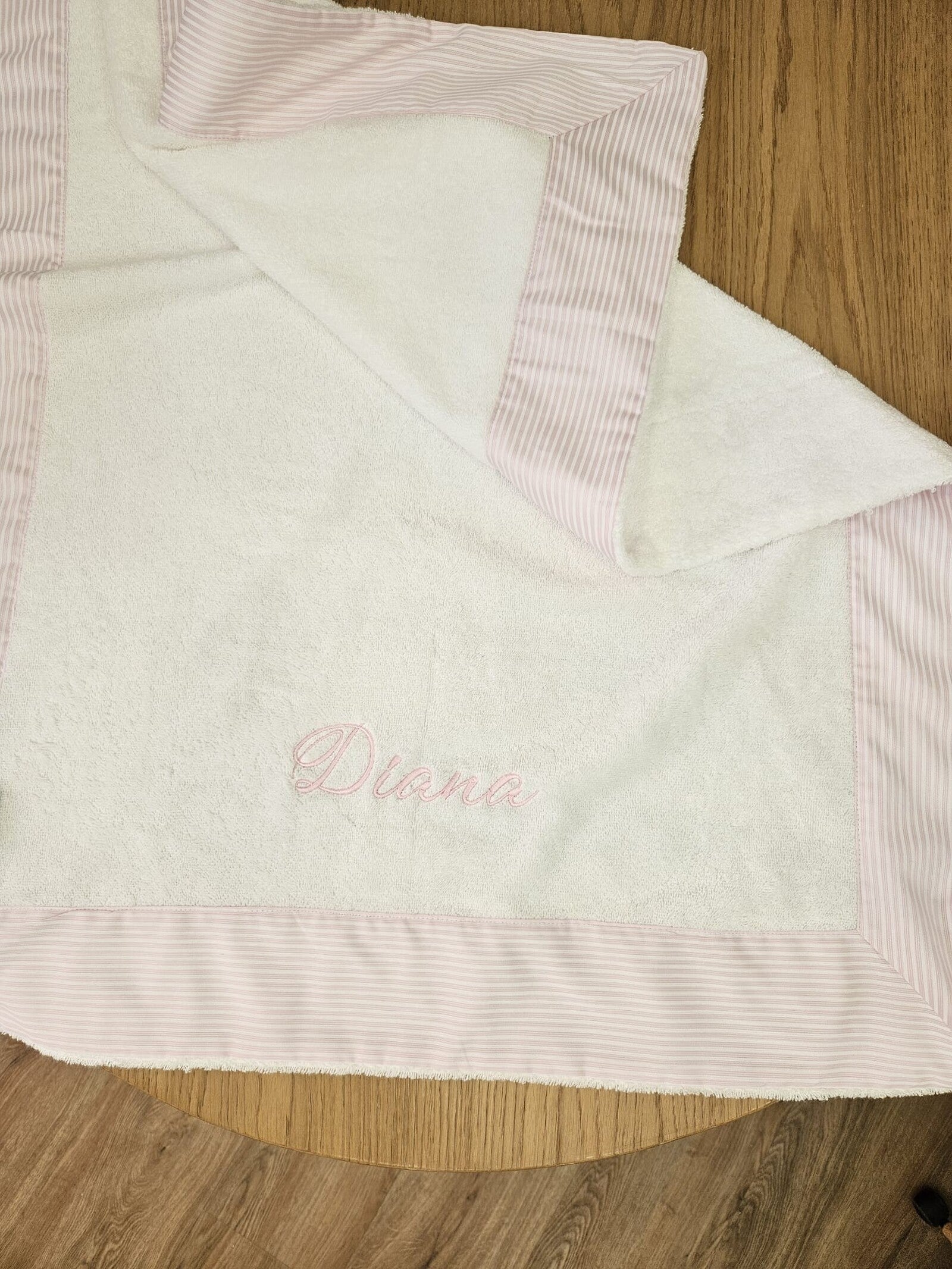 Telo bagnetto in spugna di cotone con cornice in piquè