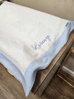 Telo bagnetto in spugna di cotone con cornice in piquè