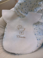 Camicino battesimale in lino con smerlo