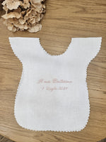 Camicino battesimale in lino con smerlo