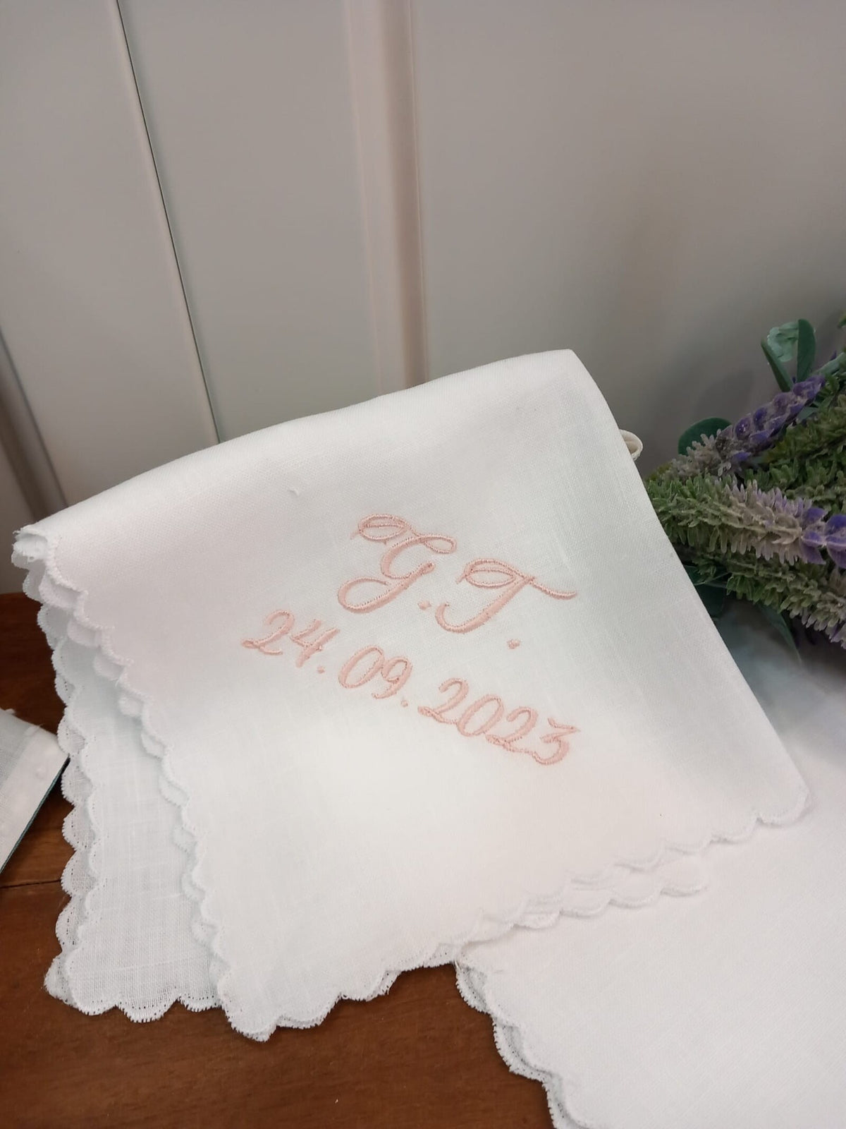 Fazzoletto battesimale con smerlo