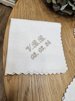 Fazzoletto battesimale con smerlo