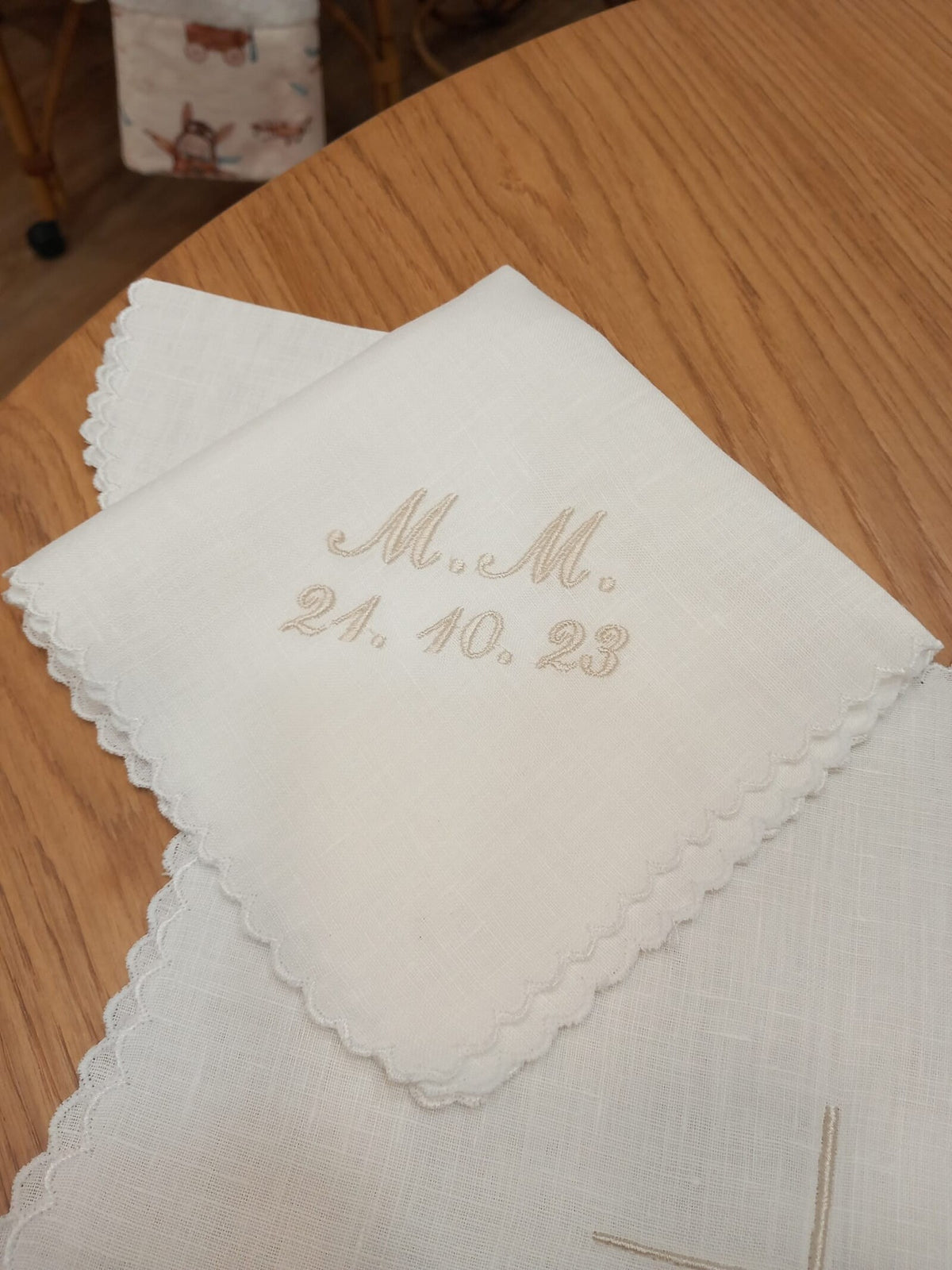 Fazzoletto battesimale con smerlo