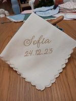 Fazzoletto battesimale con smerlo