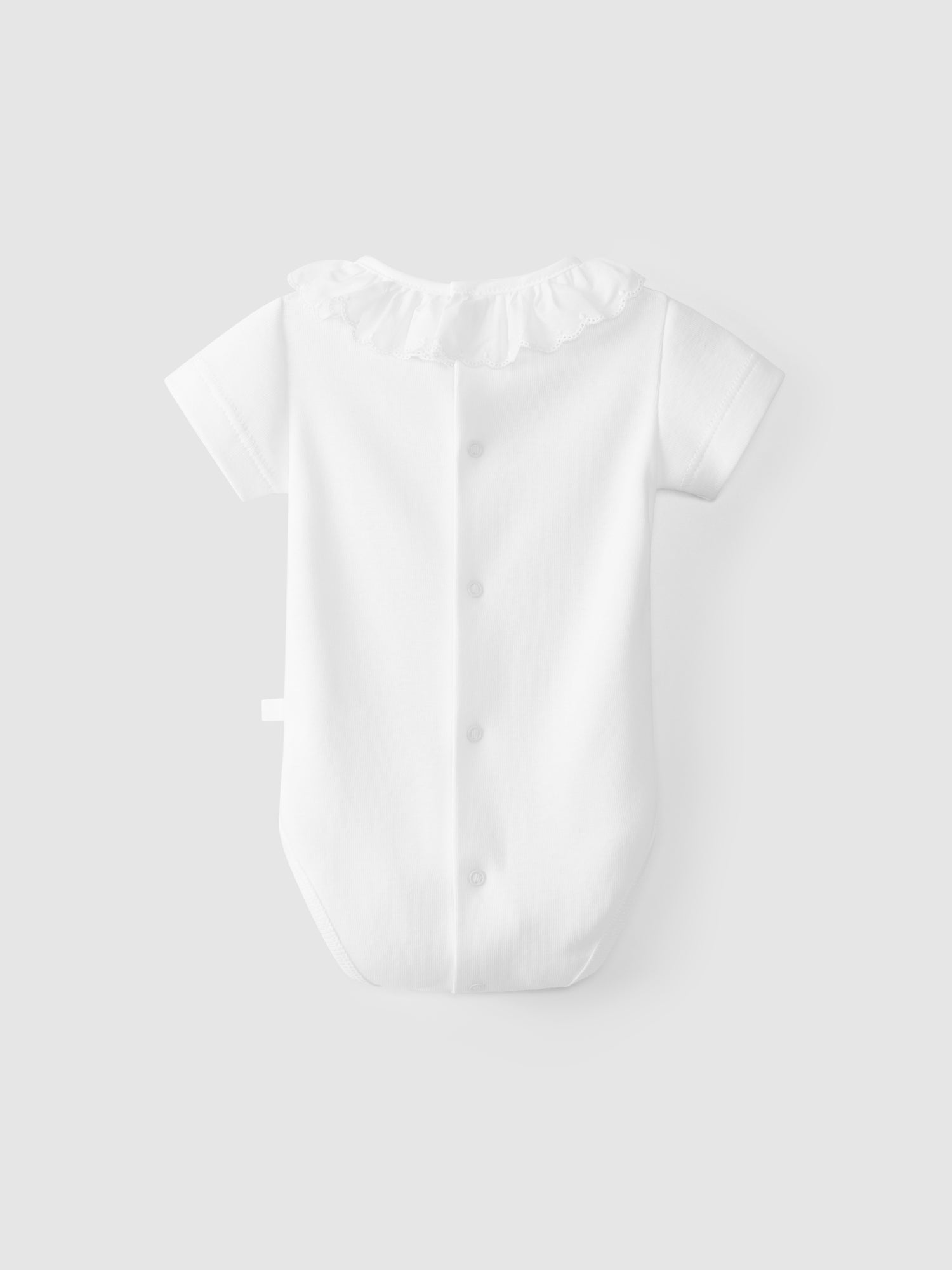 Body mezza manica con colletto a rouche