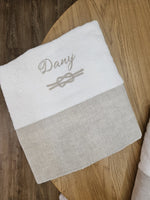 Telo Mare in Spugna di cotone e lino personalizzato