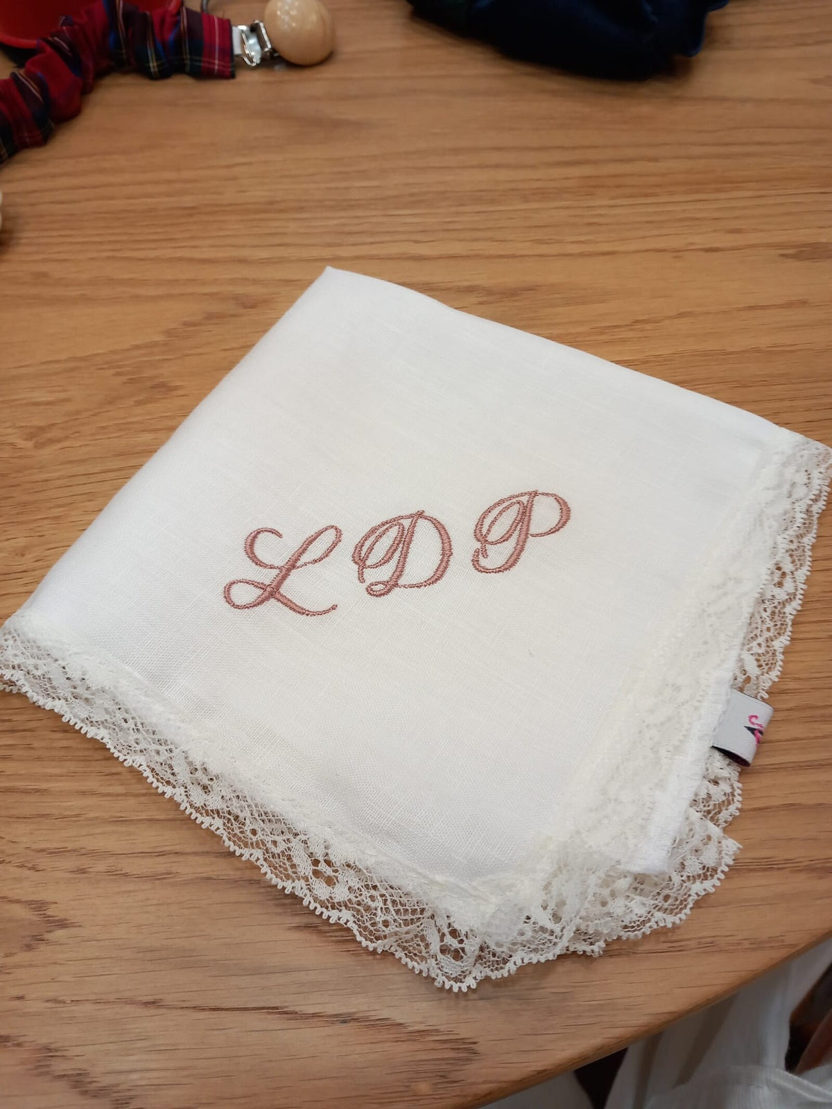 Fazzoletto battesimale con pizzo