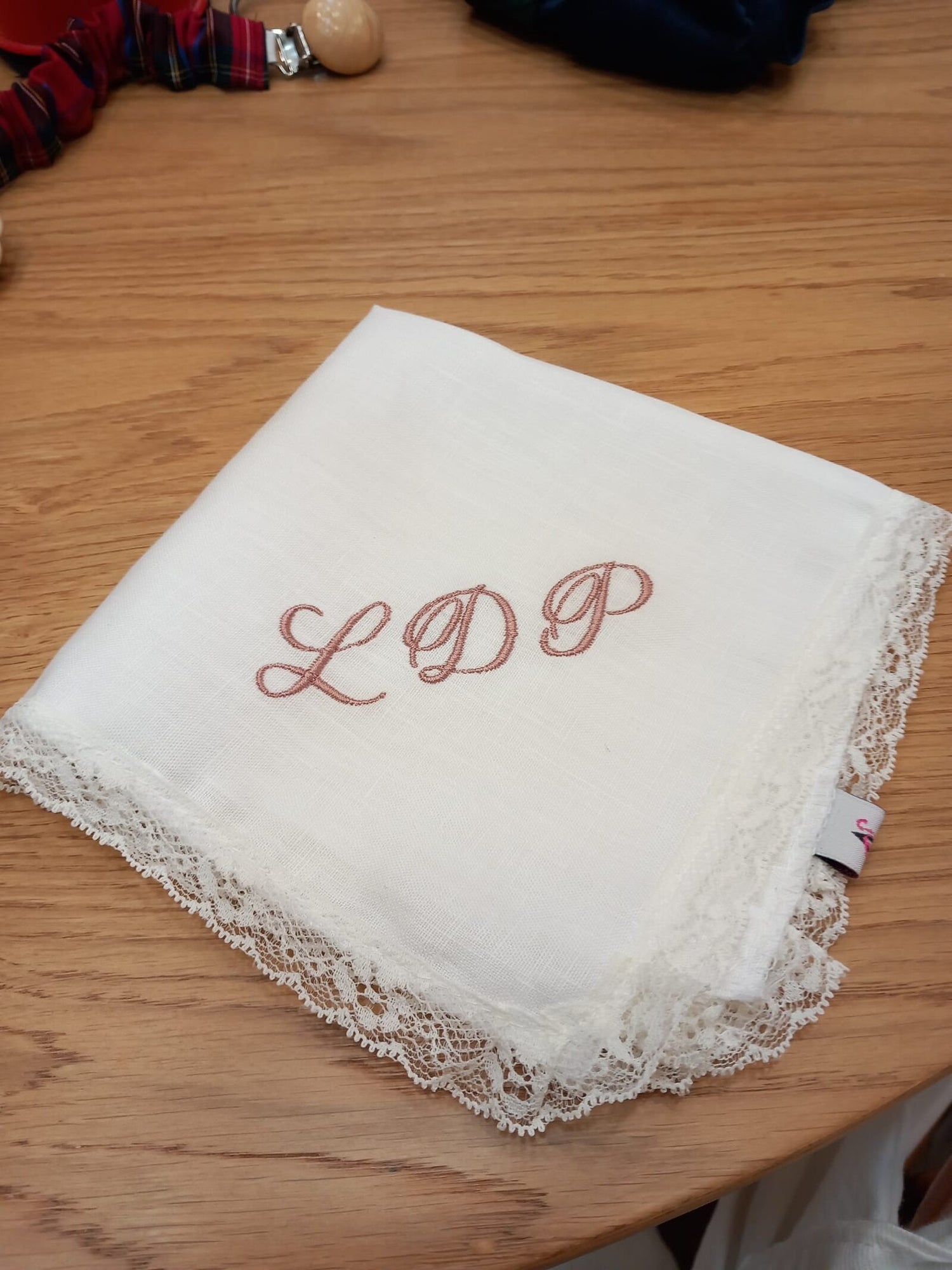 Fazzoletto battesimale con pizzo