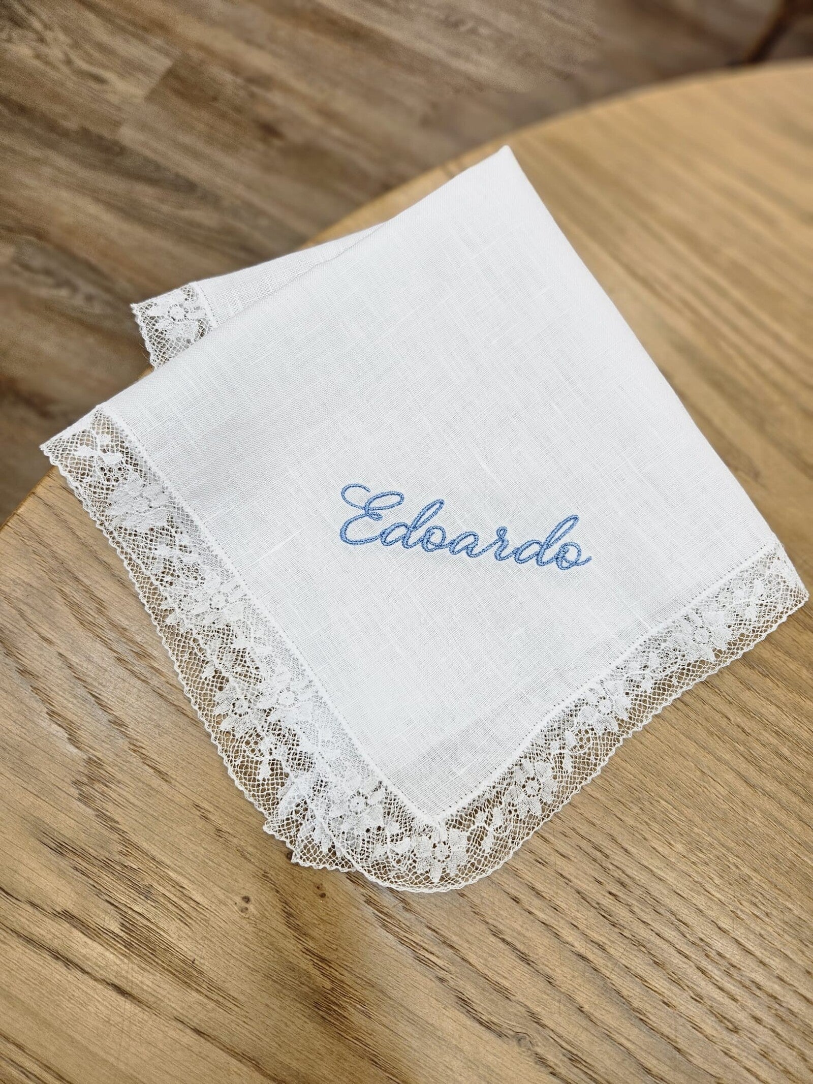 Fazzoletto battesimale con pizzo