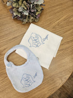 Coordinato Bavaglino Merendina e Quadrato in cotone