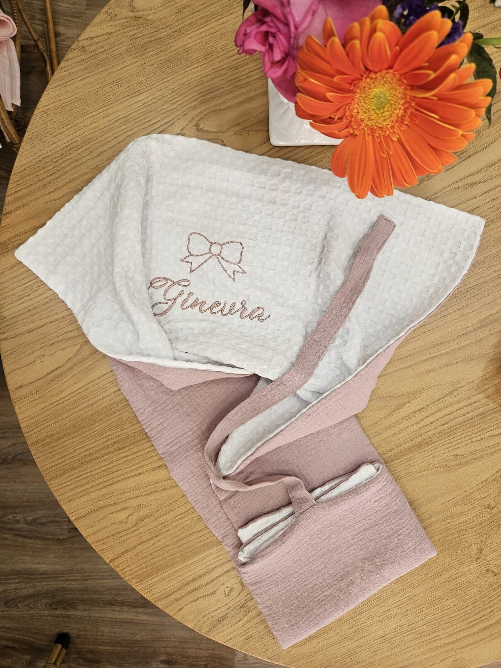 Coordinato per il Cambio, busta nascita, fasciatoio portatile e telo in spugna di cotone