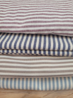 Telo Mare in cotone apone bianco con fascia a righe