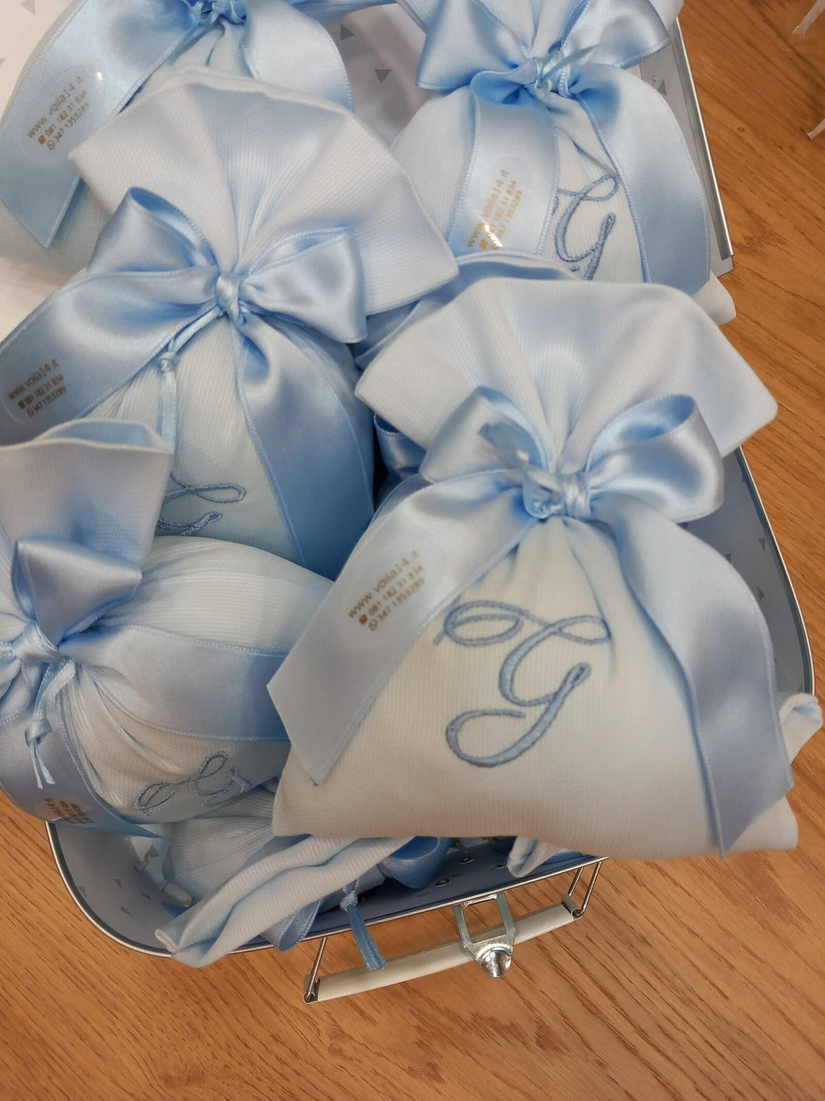 Sacchetto portaconfetti in piquet di cotone basic