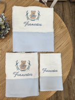 Coordinato bagno Teddy Love in spugna di cotone