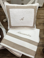 Telo e cuscino in spugna di cotone