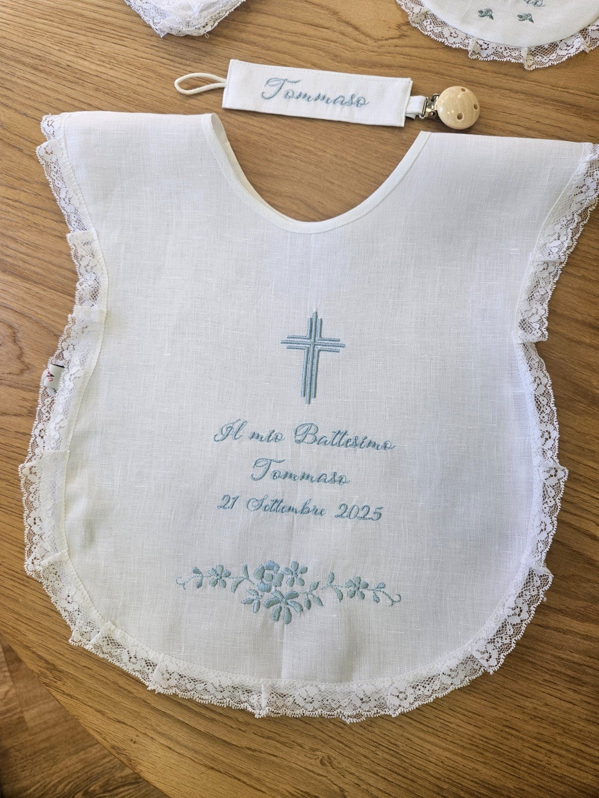 Coordinato Battesimo con pizzo