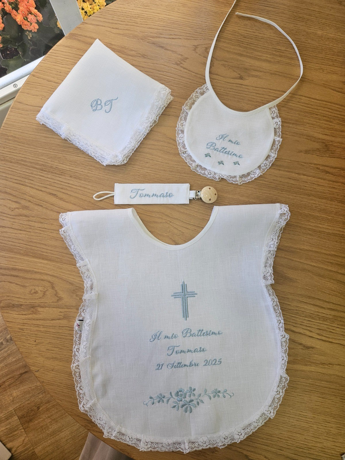 Coordinato Battesimo con pizzo