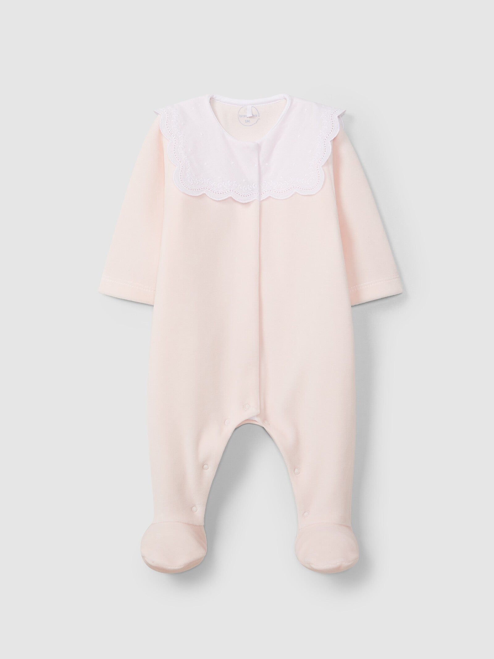 Tutina in velluto con colletto in pizzo sangallo