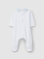 Tutina in jersey di velluto con punto smock