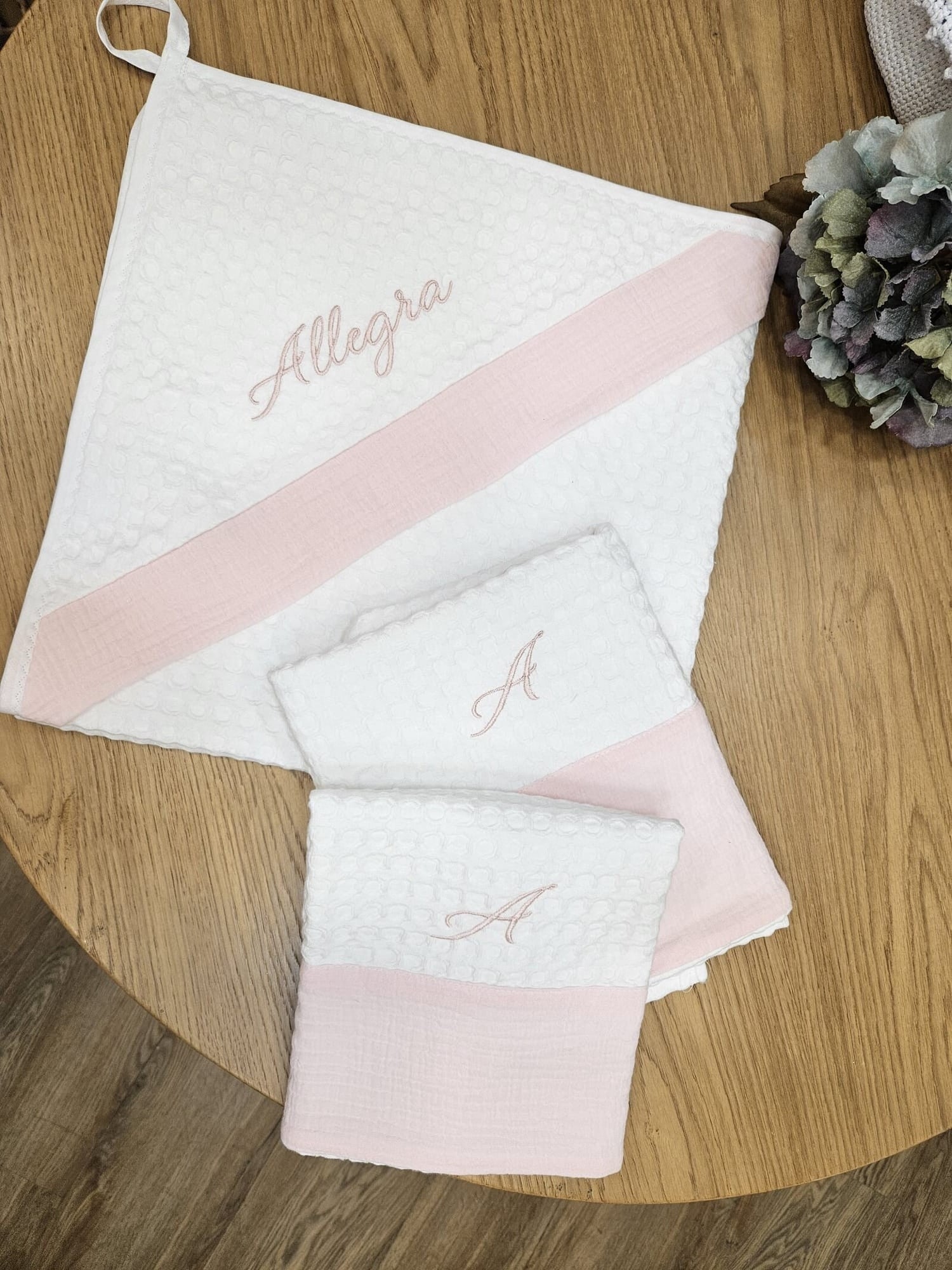 Coordinato bagnetto in apone e mussola