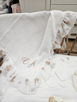 Coordinato mousse lenzuolino, quadrato e bavaglino