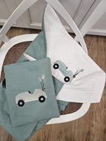 Coordinato per il Cambio, borsello e fasciatoio portatile in cotone