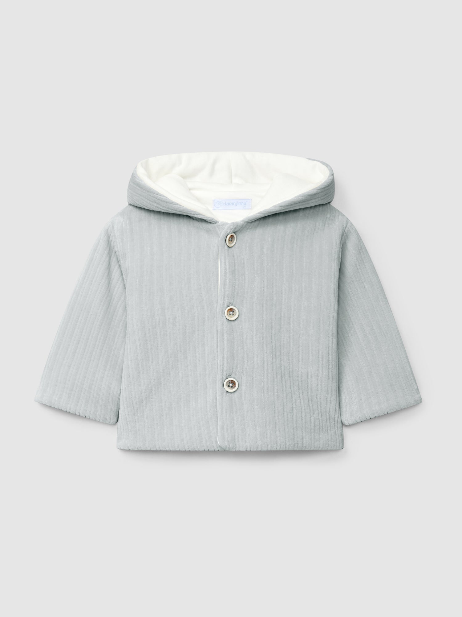 Giacca con cappuccio in velluto a coste