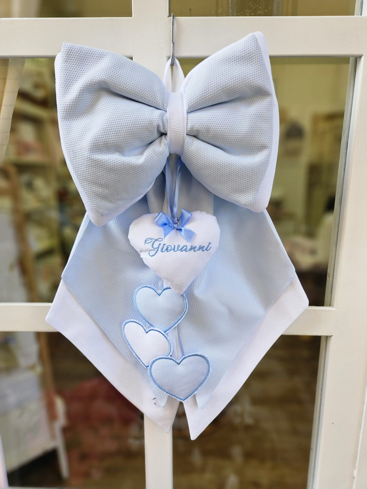 Fiocco Nascita Baby Love con pendenti modello Leonardo